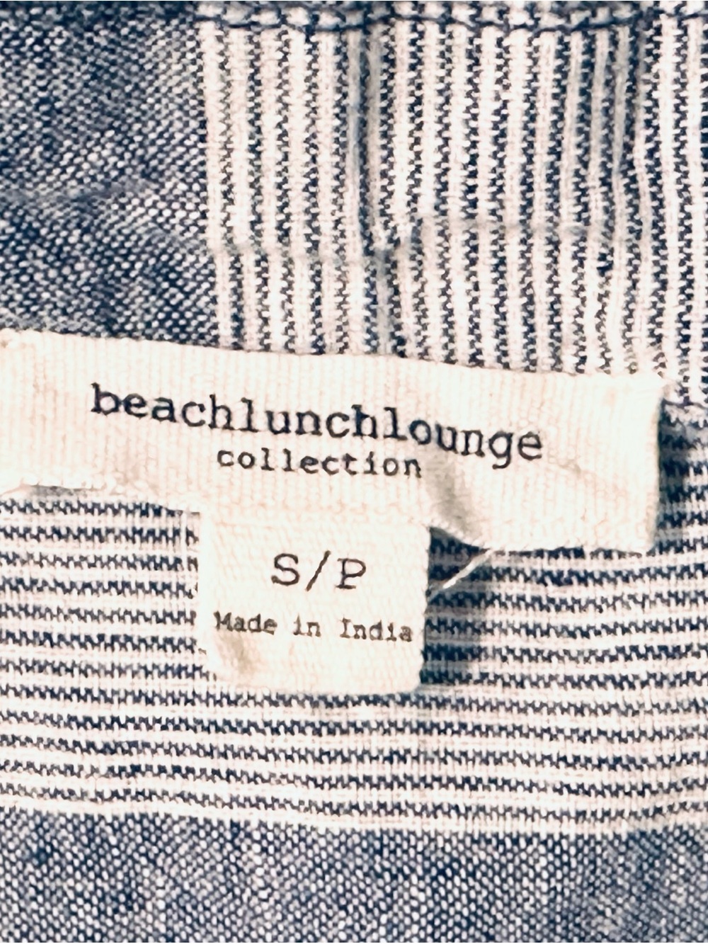 Linen/Cotton Blend Beachlunchlounge Blue & White Striped Sundress/Beach Dress - Picture 2 of 9